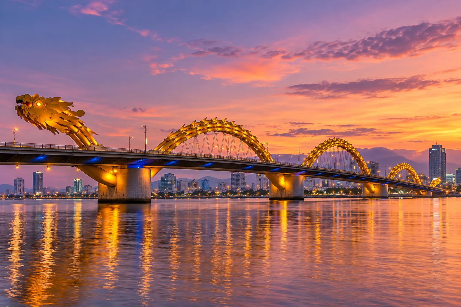 Minh họa Cầu Rồng Đà Nẵng trong phần hướng dẫn tìm cơ sở Kẹo Hamer